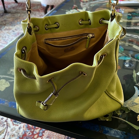 Prada leather bucket drawstring bag. - Picture 2 of 11